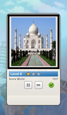 Screenshot of the application Scratch That Place Quiz - #5