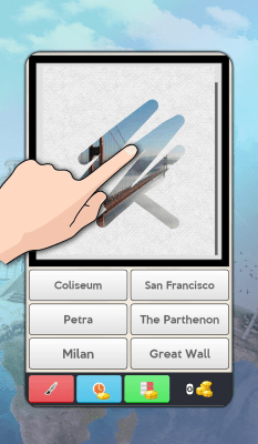 Screenshot of the application Scratch That Place Quiz - #7