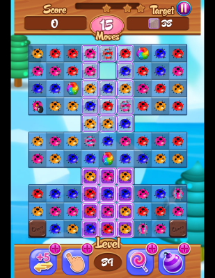 Screenshot of the application Ladybug Three in a Row Kids Adventure - #3