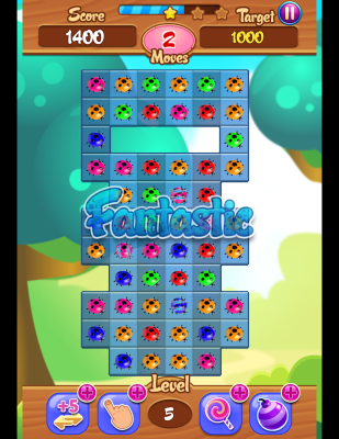 Screenshot of the application Ladybug Three in a Row Kids Adventure - #4