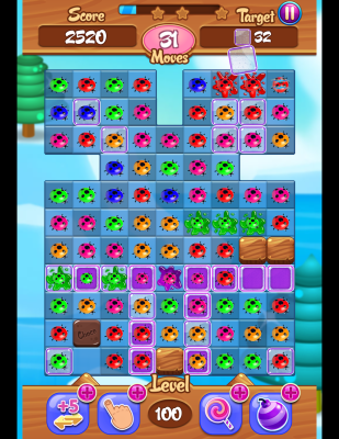 Screenshot of the application Ladybug Three in a Row Kids Adventure - #8