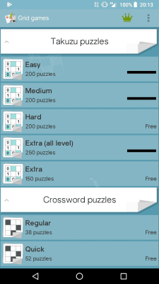Screenshot of the application Grid games (crossword, sudoku) - #7