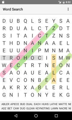 Screenshot of the application Melimots Word Search - #1