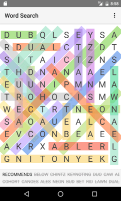 Screenshot of the application Melimots Word Search - #3