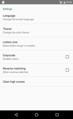 Screenshot of the application Melimots Word Search - #5