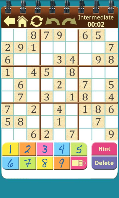 Screenshot of the application Sudoku Shelf - #5