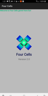 Screenshot of the application Four Cells (Lights Out) - #1