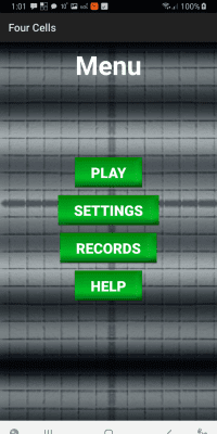 Screenshot of the application Four Cells (Lights Out) - #3