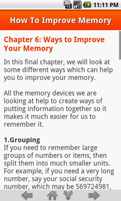 Screenshot of the application How To Improve Memory - #3