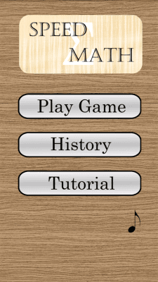 Screenshot of the application Speed Math - #1