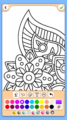 Screenshot of the application Mandala Coloring Book - #1