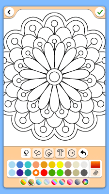 Screenshot of the application Mandala Coloring Book - #2