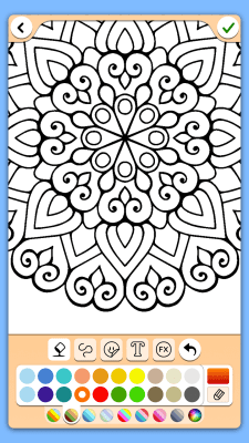 Screenshot of the application Mandala Coloring Book - #4