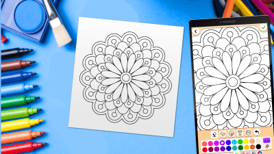 Screenshot of the application Mandala Coloring Book - #6