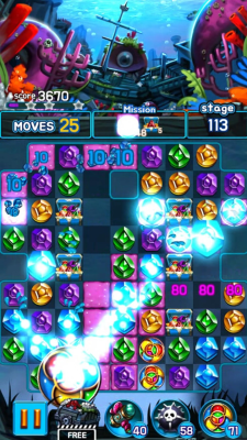 Screenshot of the application Jewel Kraken: Match3 puzzle - #6