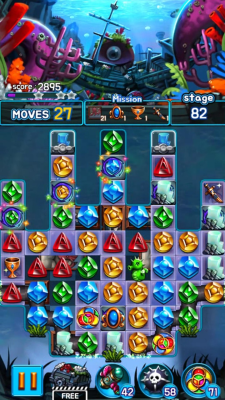 Screenshot of the application Jewel Kraken: Match3 puzzle - #8