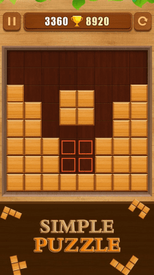 Screenshot of the application Wood Block Puzzle - #2