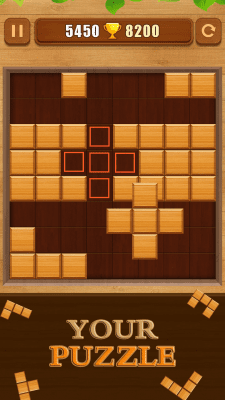 Screenshot of the application Wood Block Puzzle - #4
