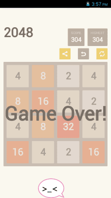 Screenshot of the application 2048 - #4