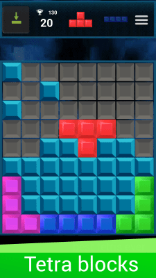 Screenshot of the application Quadris (Tetris blocks) - #3