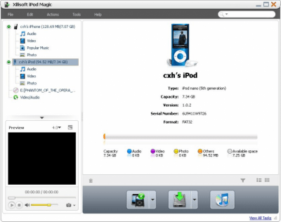 Screenshot of the application Xilisoft iPod Magic - #1