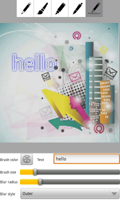 Screenshot of the application Create a postcard - #1