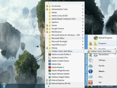 Screenshot of the application Taskbar Classic Start Menu - #4