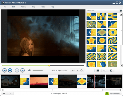 Screenshot of the application Xilisoft Movie Maker - #1