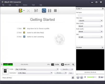 Screenshot of the application Xilisoft MP4 Converter - #1