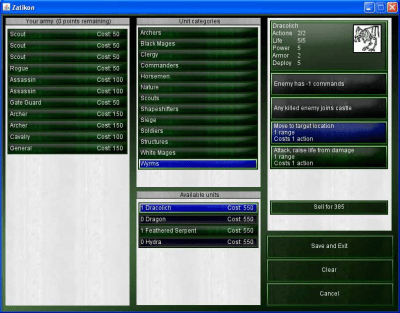 Screenshot of the application Zatikon - #3