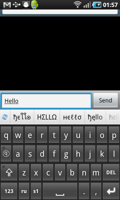 Screenshot of the application Character Keyboard & TextArt - #4