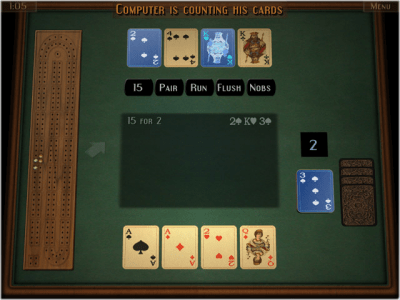 Screenshot of the application GrassGames Cribbage - #1