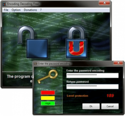 Screenshot of the application Encoding Decoding Portable - #1