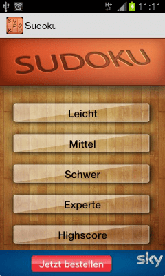 Screenshot of the application Sudoku Free - #1