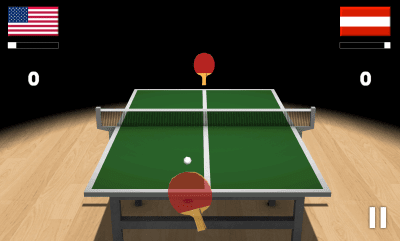 Screenshot of the application Virtual Table Tennis 3D - #1