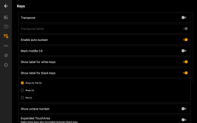 Screenshot of the application Mini Piano Lite - #6