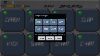 Screenshot of the application My Drums - #2