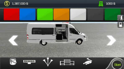 Screenshot of the application Minibus Sprinter Passenger Game 2019 - #2