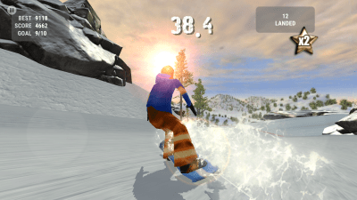 Screenshot of the application Crazy Snowboard - #1