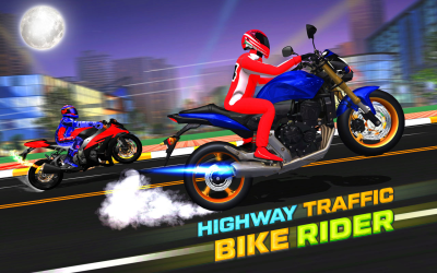Screenshot of the application Highway Rider Bike Racing: Crazy Bike Traffic Race - #2