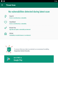 Screenshot of the application Kaspersky Threat Scan - #3