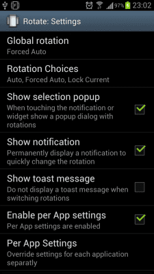 Screenshot of the application Ultimate Rotation Control - #3