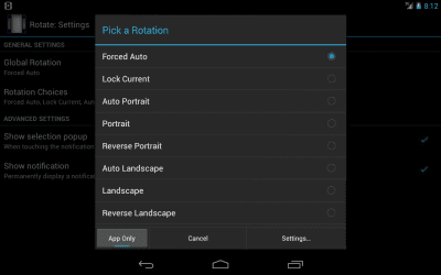 Screenshot of the application Ultimate Rotation Control - #4
