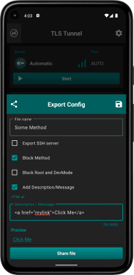 Screenshot of the application TLS Tunnel - #7