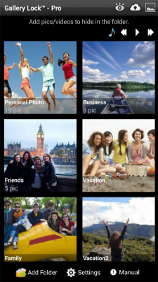 Screenshot of the application Gallery Lock (Hide pictures) - #1