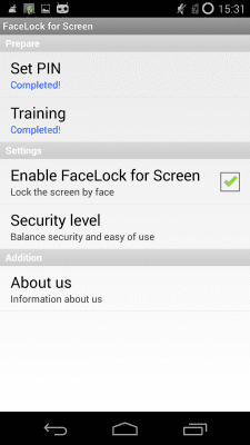 Screenshot of the application Lock by Face - #4