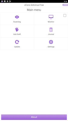 Screenshot of the application xCore Antivirus - #1