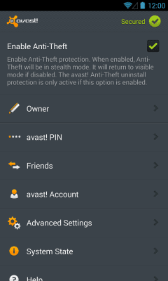 Screenshot of the application Anti-Theft (rooting) - #5