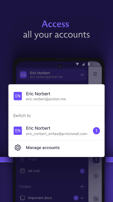 Screenshot of the application ProtonMail - Encrypted Email - #4