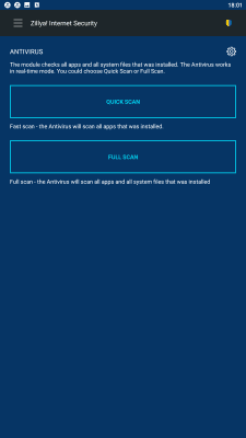 Screenshot of the application Zillya! Internet Security&Scanner for Android - #4